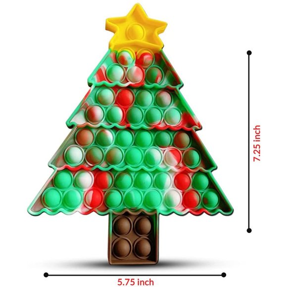 Popping easter bubble pop | Tree Red Christmas Pop It Fidget Toys - Picture 5 of 8